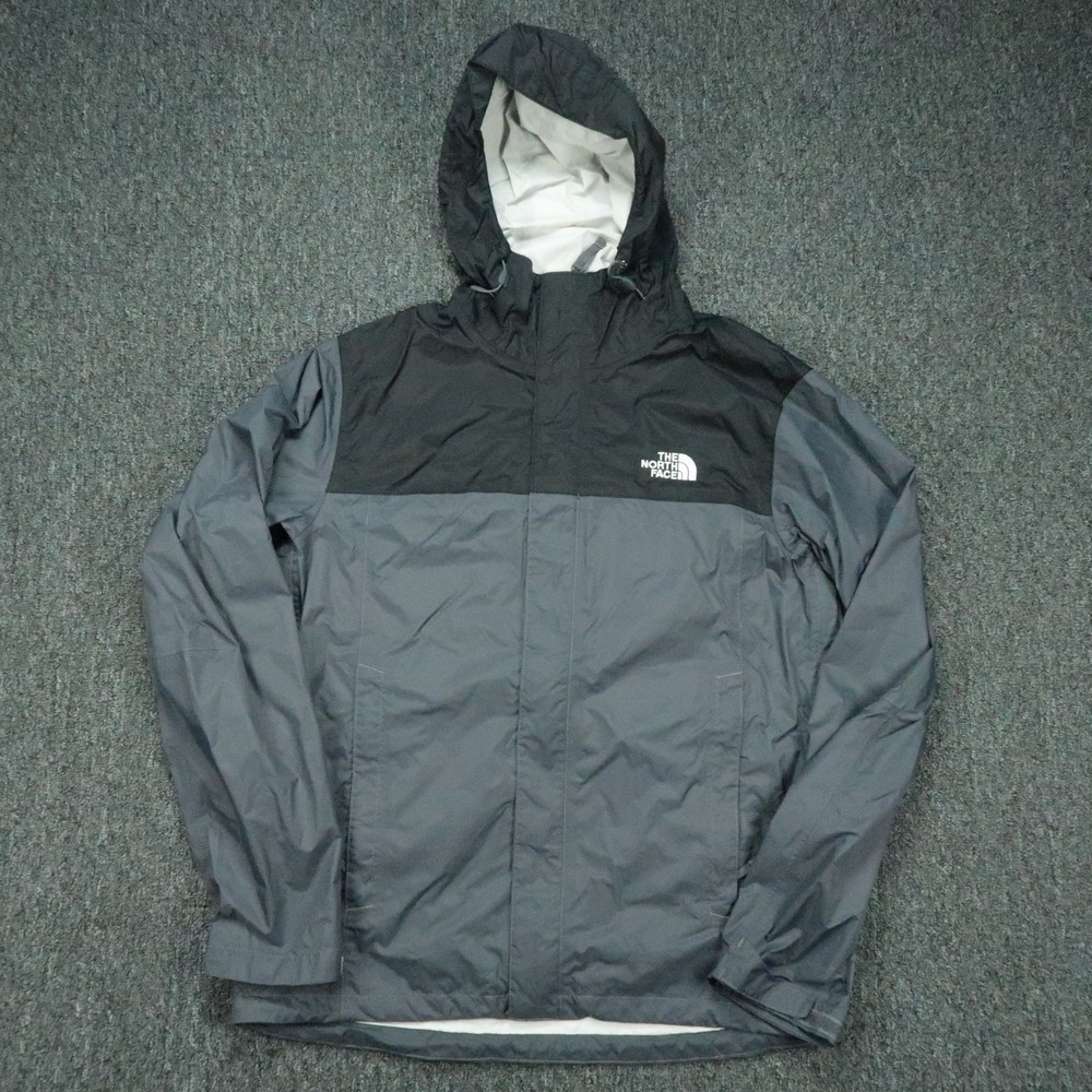 The North Face Jacket Mens Medium Gray Black DryVent Venture Full Zip Hooded